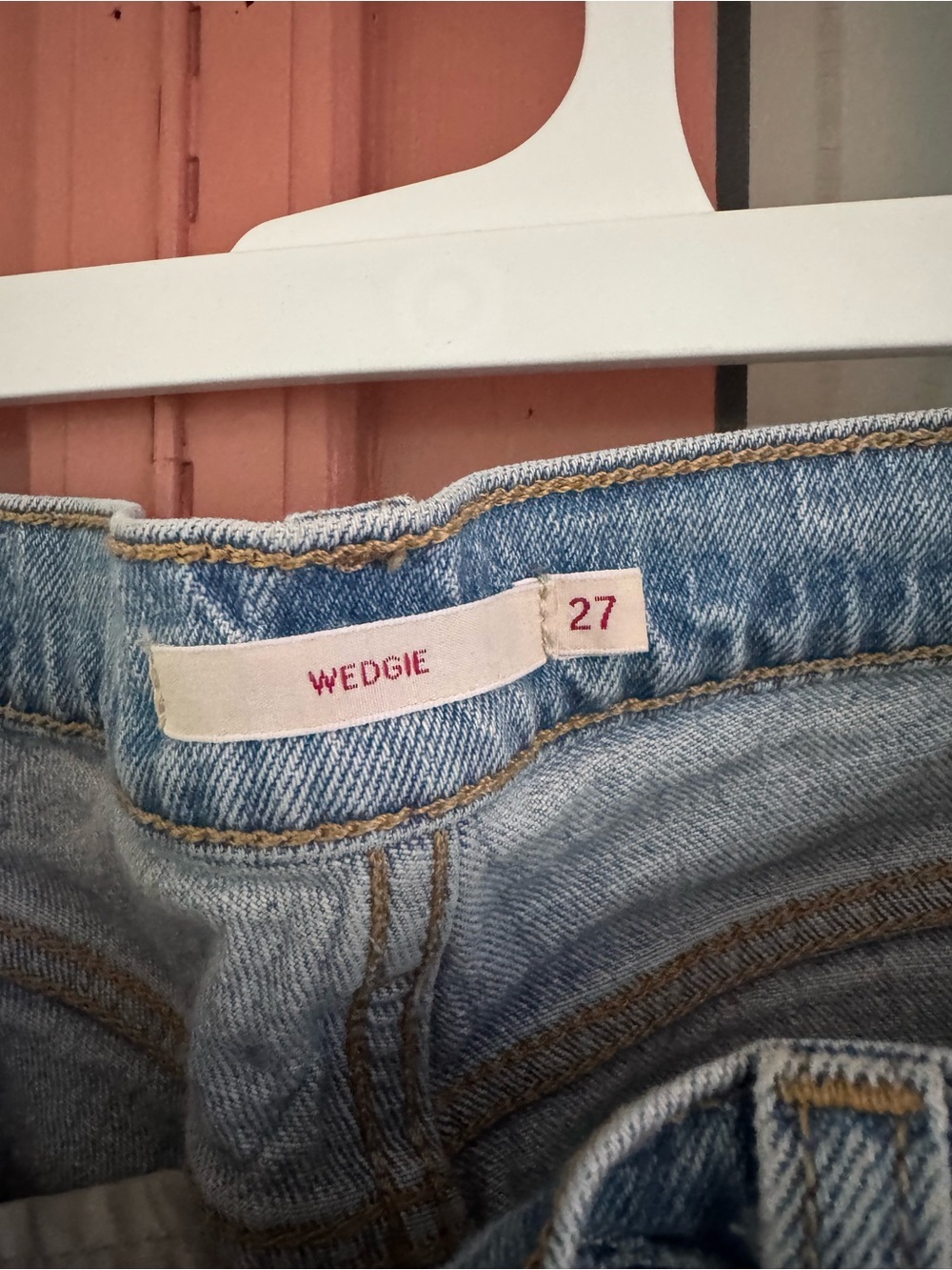 Levi's Wedgie Straight Light Wash Button-Fly Jeans - Picture 5 of 8